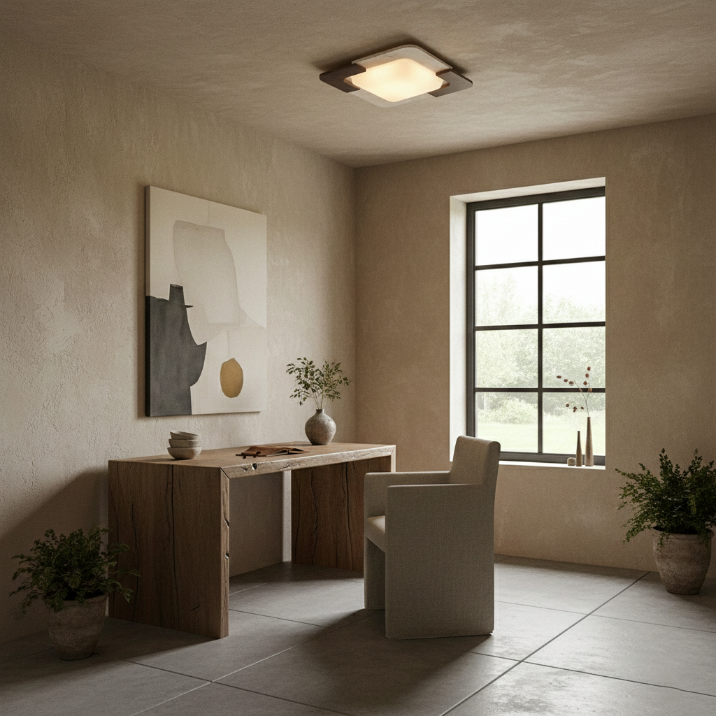 Eclora Travertine Ceiling Lamp — product view 7