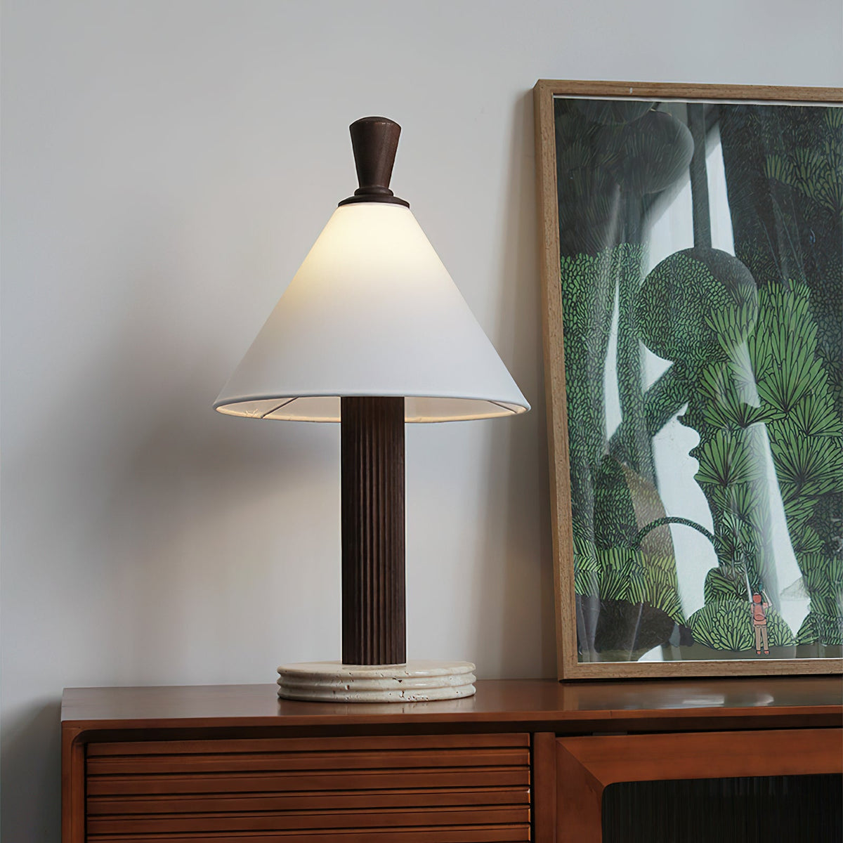 Takumi Travertine Table Lamp — product view 3