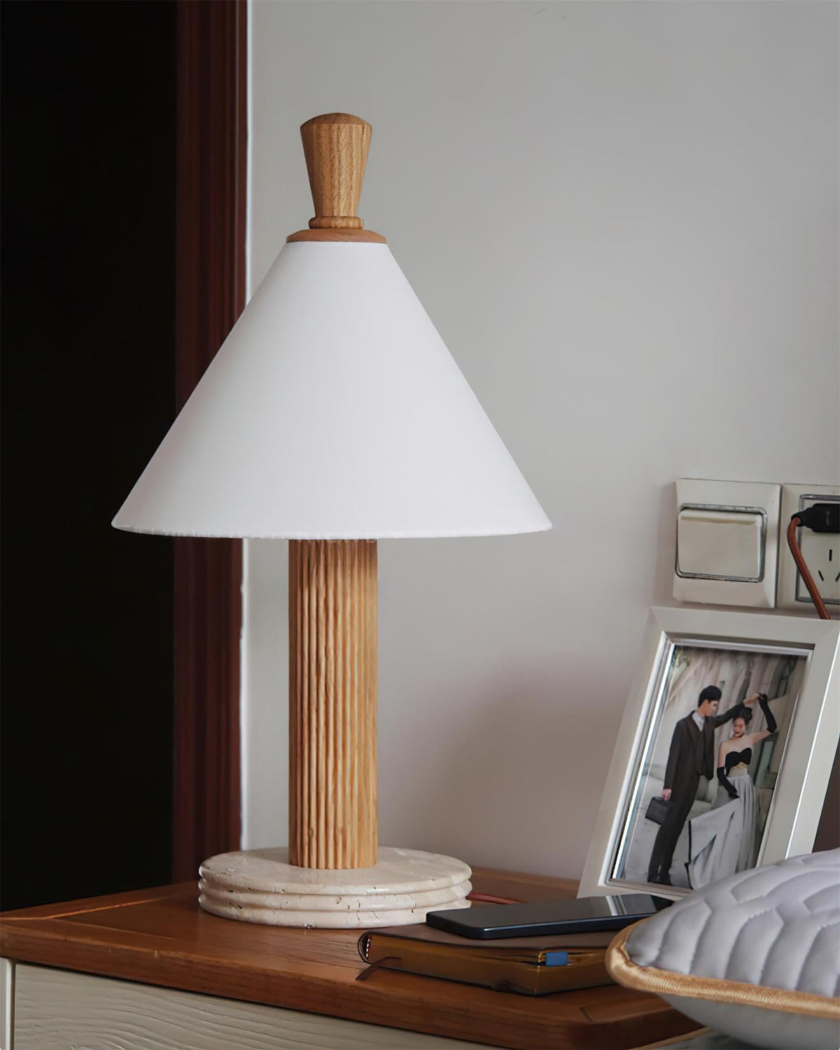 Takumi Travertine Table Lamp — product view 4
