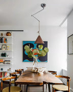 Conira Swing Arm Wood Pendant Lamp — product view 3