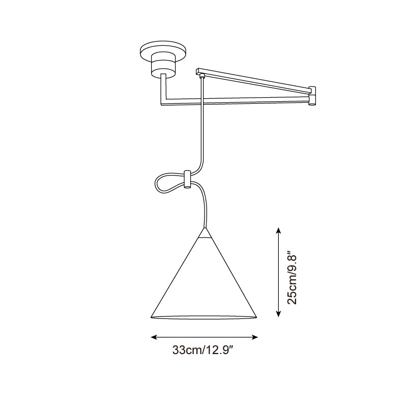 Conira Swing Arm Wood Pendant Lamp — product view 5