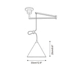 Conira Swing Arm Wood Pendant Lamp — product view 5