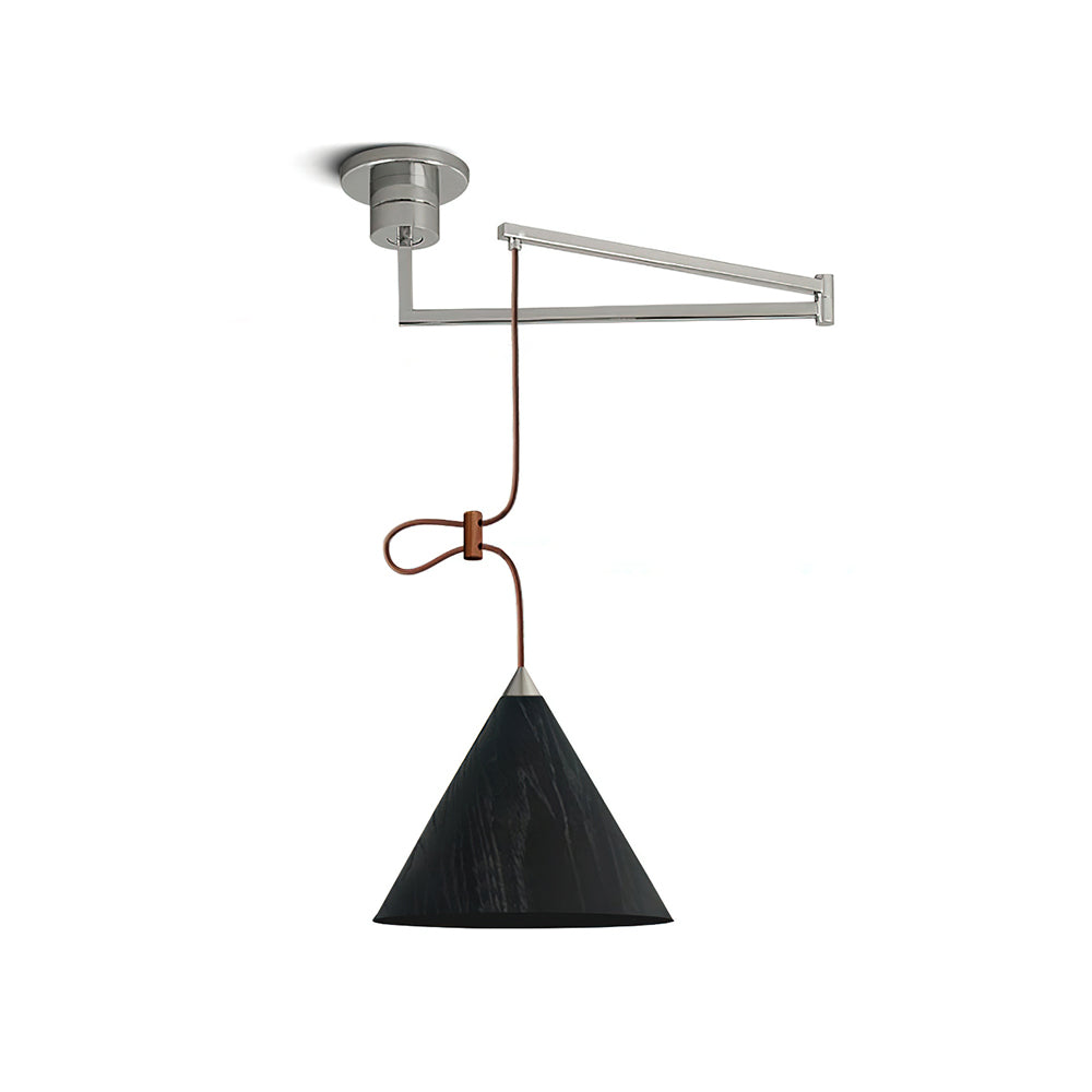 Conira Swing Arm Wood Pendant Lamp — product view 10