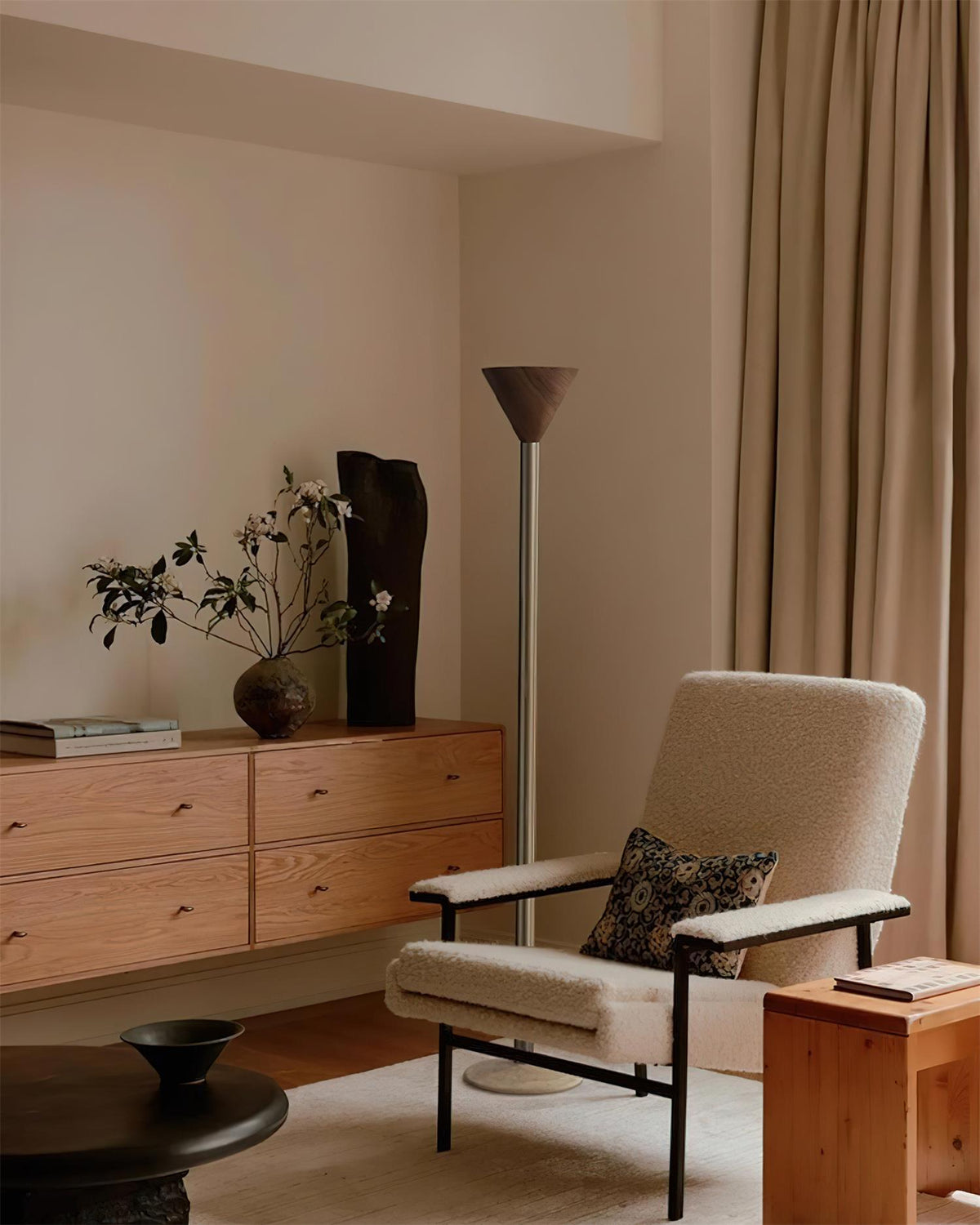 Valton Travertine Floor Lamp — product view 3