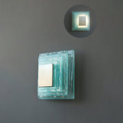 Blue Glass & White Acrylic