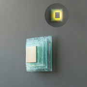 Blue Glass & Yellow Acrylic