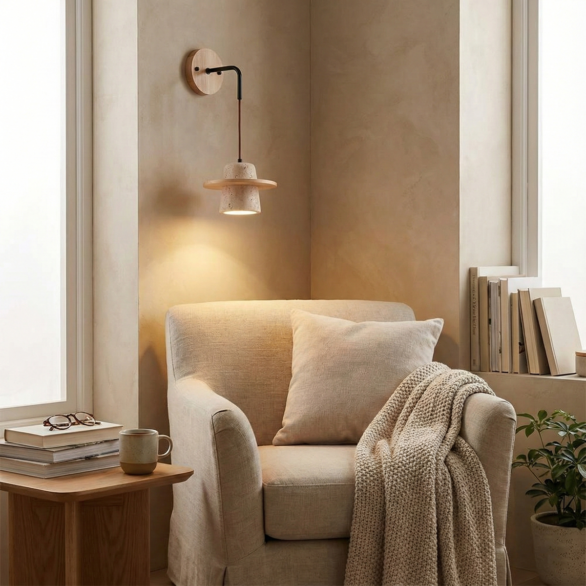 Brivon Travertine Wall Lamp — product view 8