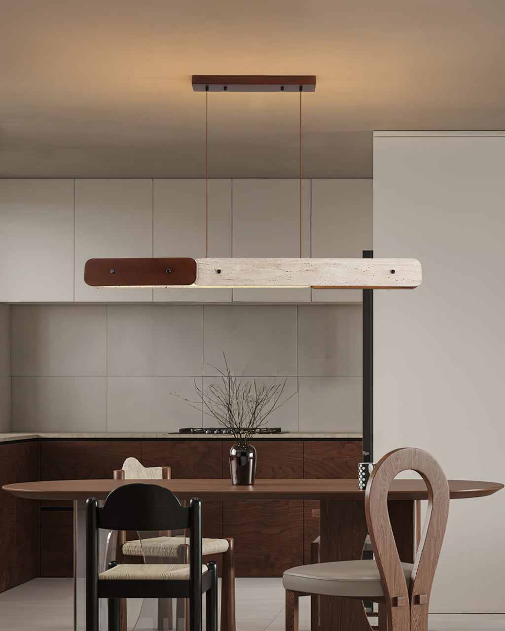 Linero Travertine Chandelier — product view 2