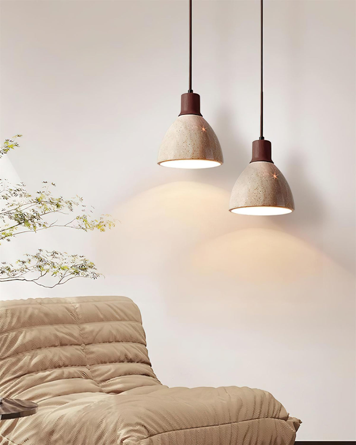 Soraya Travertine Pendant Lamp — product view 4