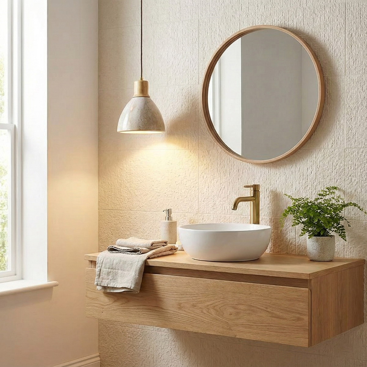 Soraya Travertine Pendant Lamp — product view 10