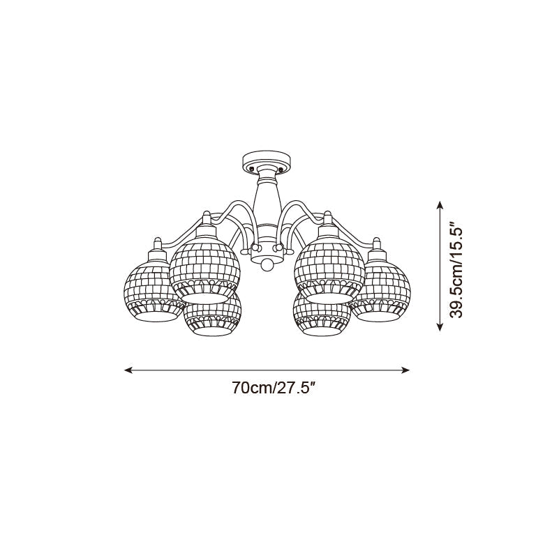 Solara Globe Wood Chandelier — product view 5
