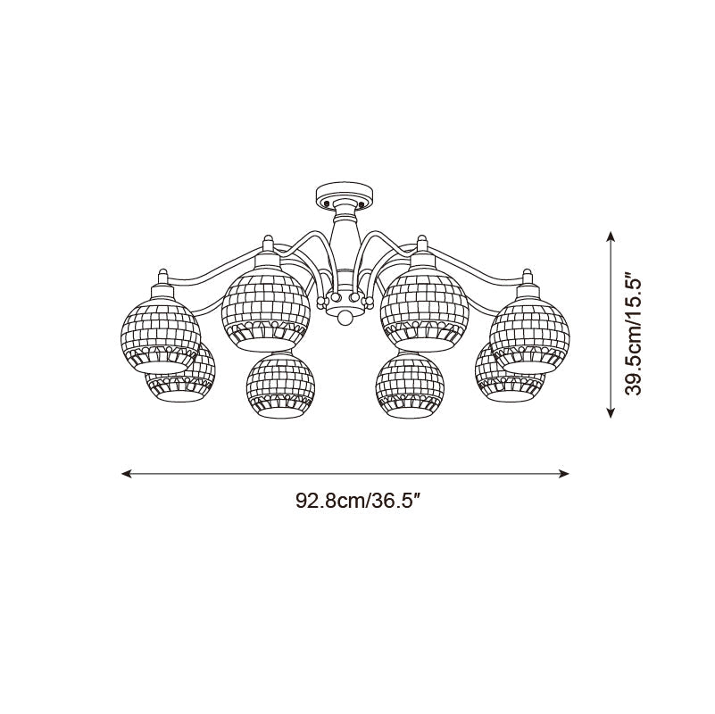 Solara Globe Wood Chandelier — product view 6