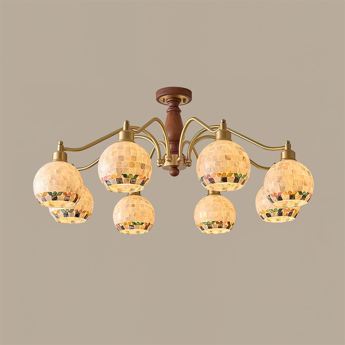 Solara Globe Wood Chandelier — product view 18