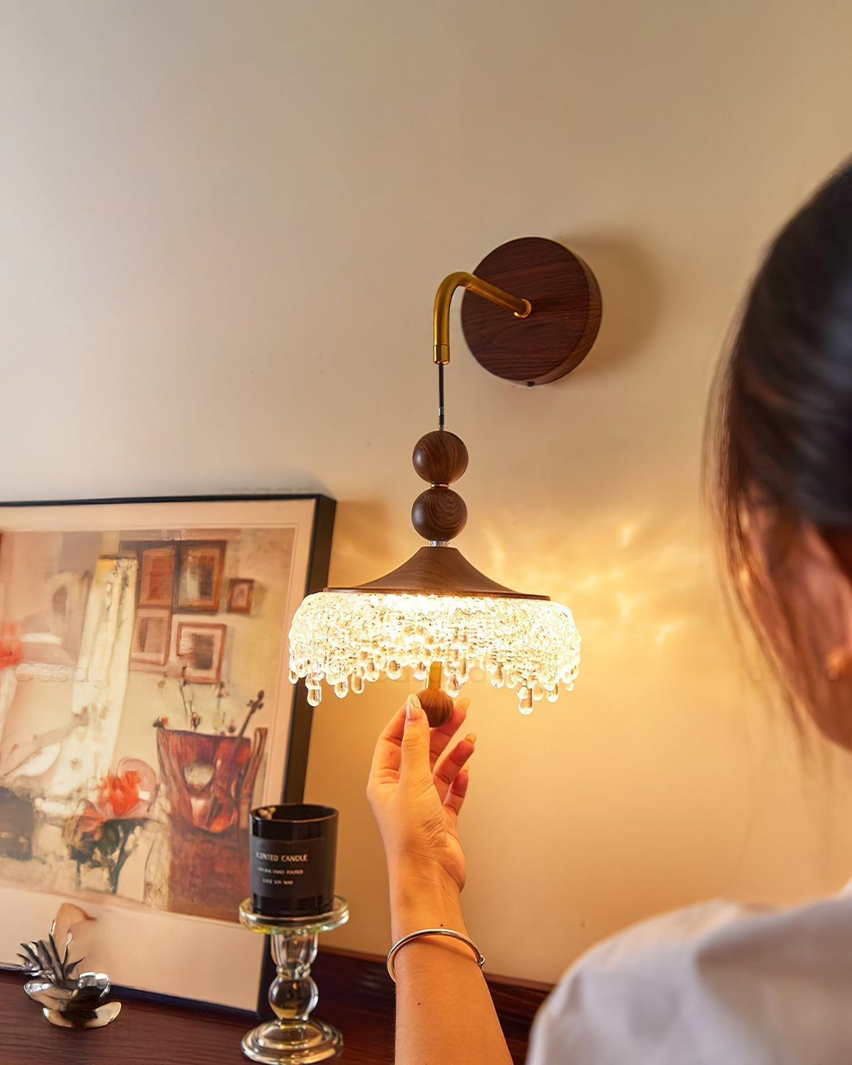 Dewdrop Halo Metal Wall Lamp — product view 3
