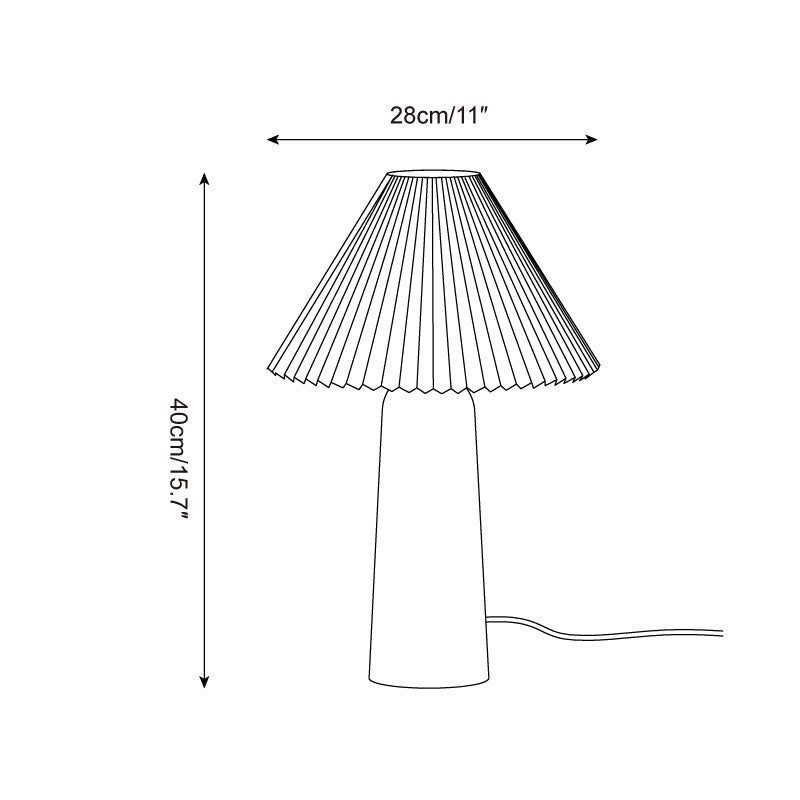 Sylvan Pleat Wood Table Lamp — product view 6