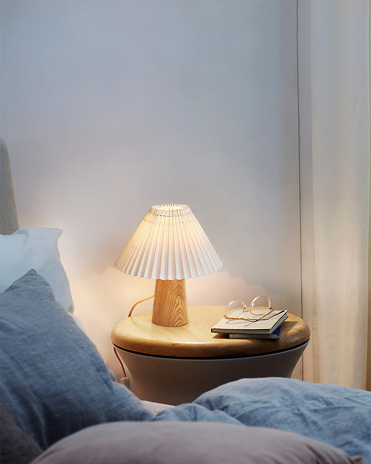 Sylvan Pleat Wood Table Lamp — product view 7