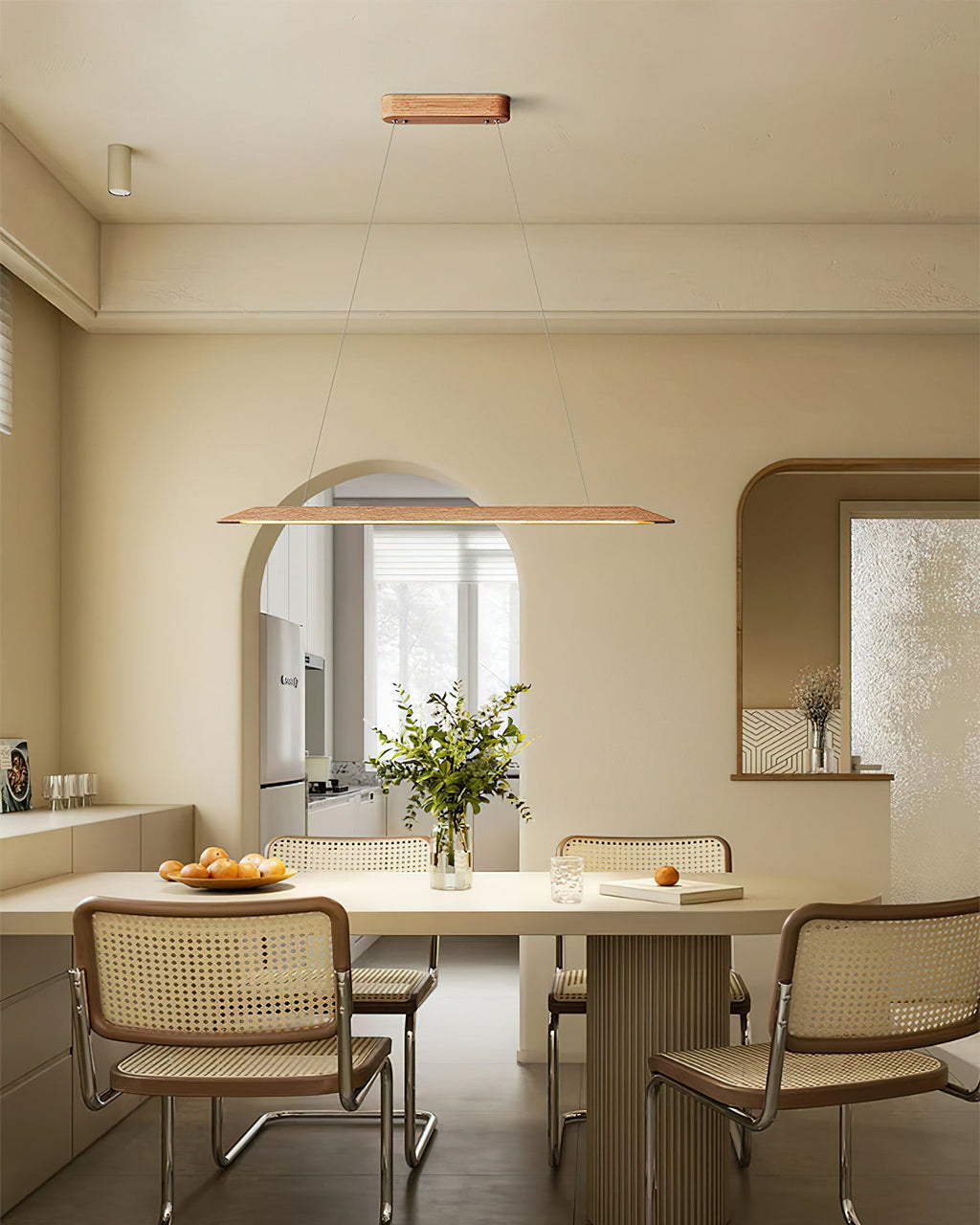 Linea Wood Chandelier — product view 2