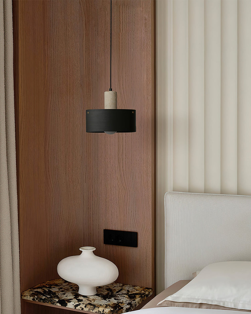 Dovira Travertine Pendant Lamp — product view 3