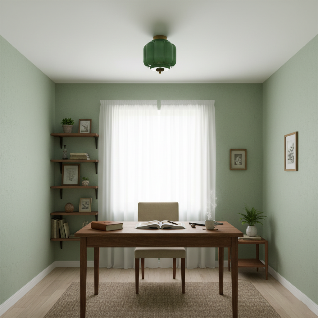 Eloise Jade Glass Ceiling Lamp — product view 7