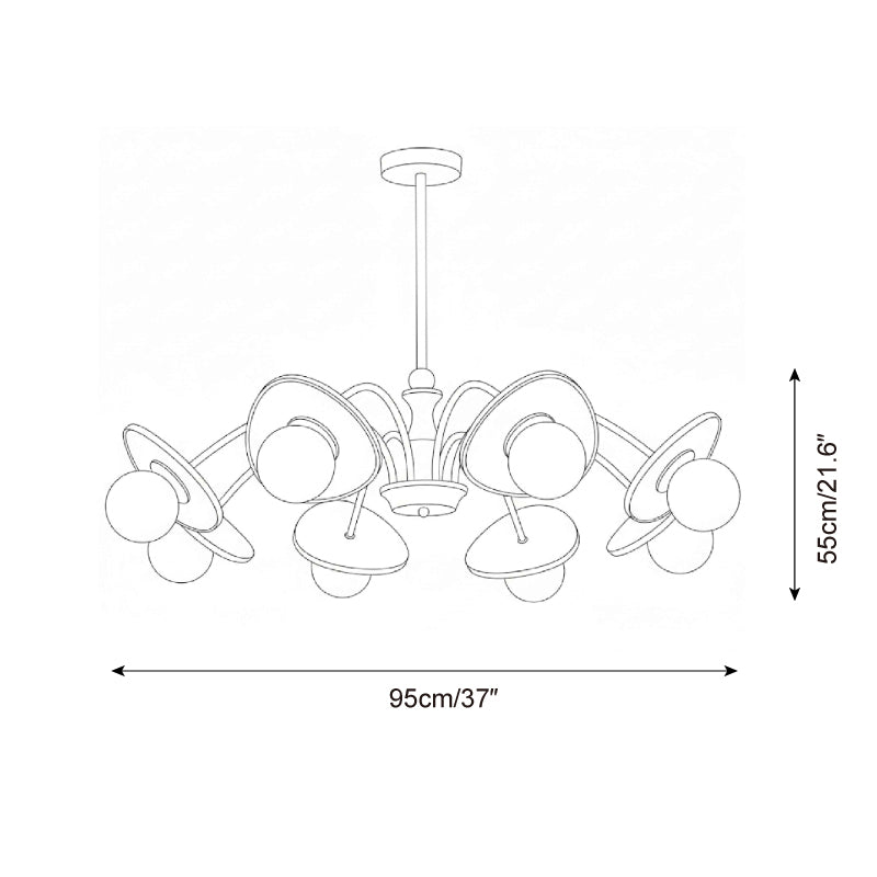 Celestia Orbit Glass Chandelier — product view 7