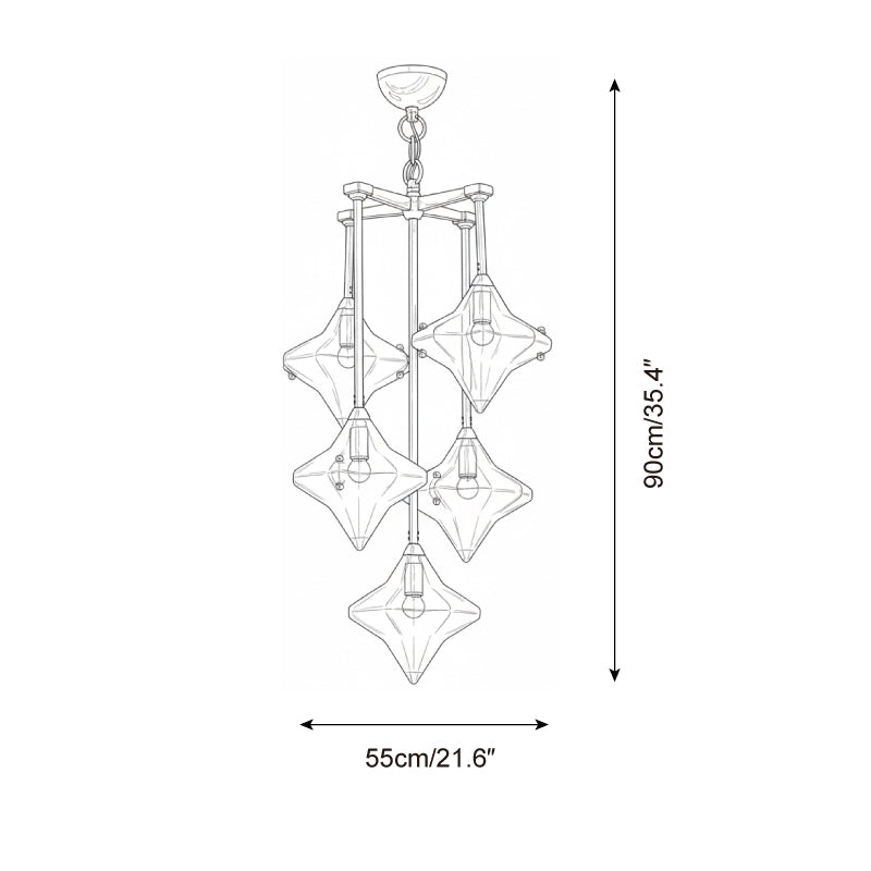Crystalion Glass Chandelier — product view 5