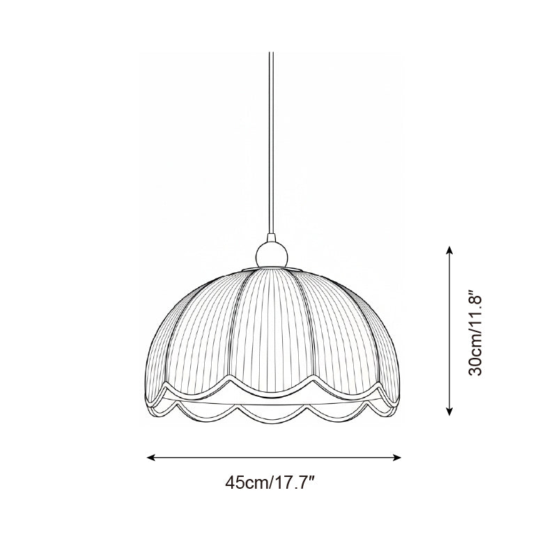 Ruffle Wood Pendant Lamp — product view 5