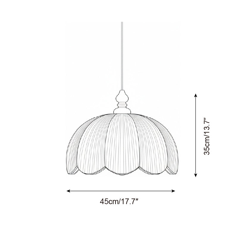 Ruffle Wood Pendant Lamp — product view 6