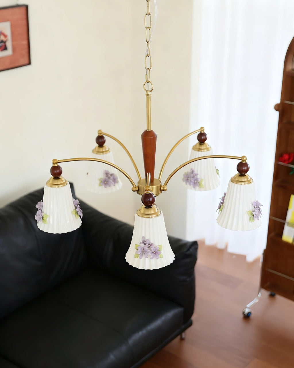 Fiorenta Wood Chandelier — product view 3
