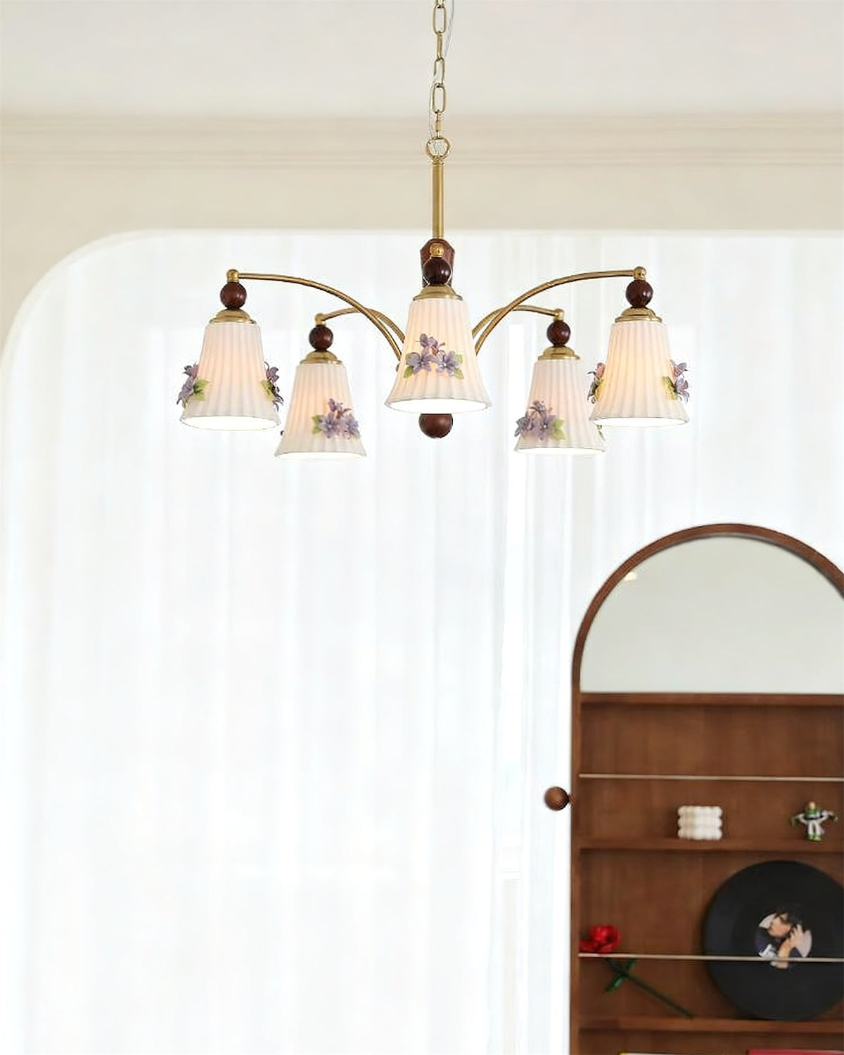 Fiorenta Wood Chandelier — product view 7