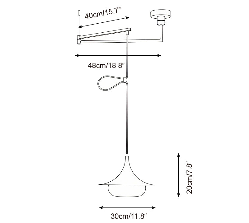 Veluna Swing Arm Pendant Lamp — product view 5