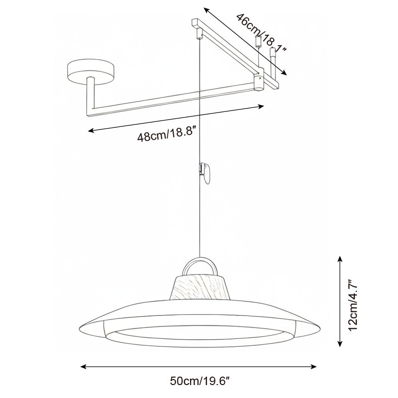 Morvia Swing Arm Metal Pendant Lamp — product view 7