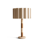 Pleated Grove Travertine Table Lamp — product view 4