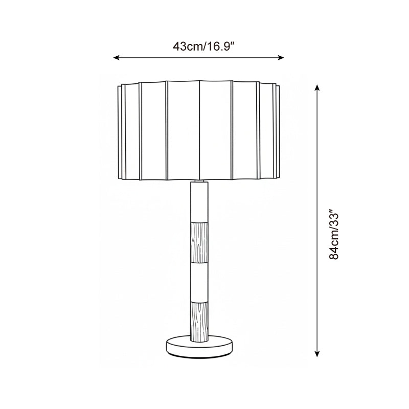 Pleated Grove Travertine Table Lamp — product view 5
