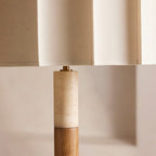 Pleated Grove Travertine Table Lamp — product view 6