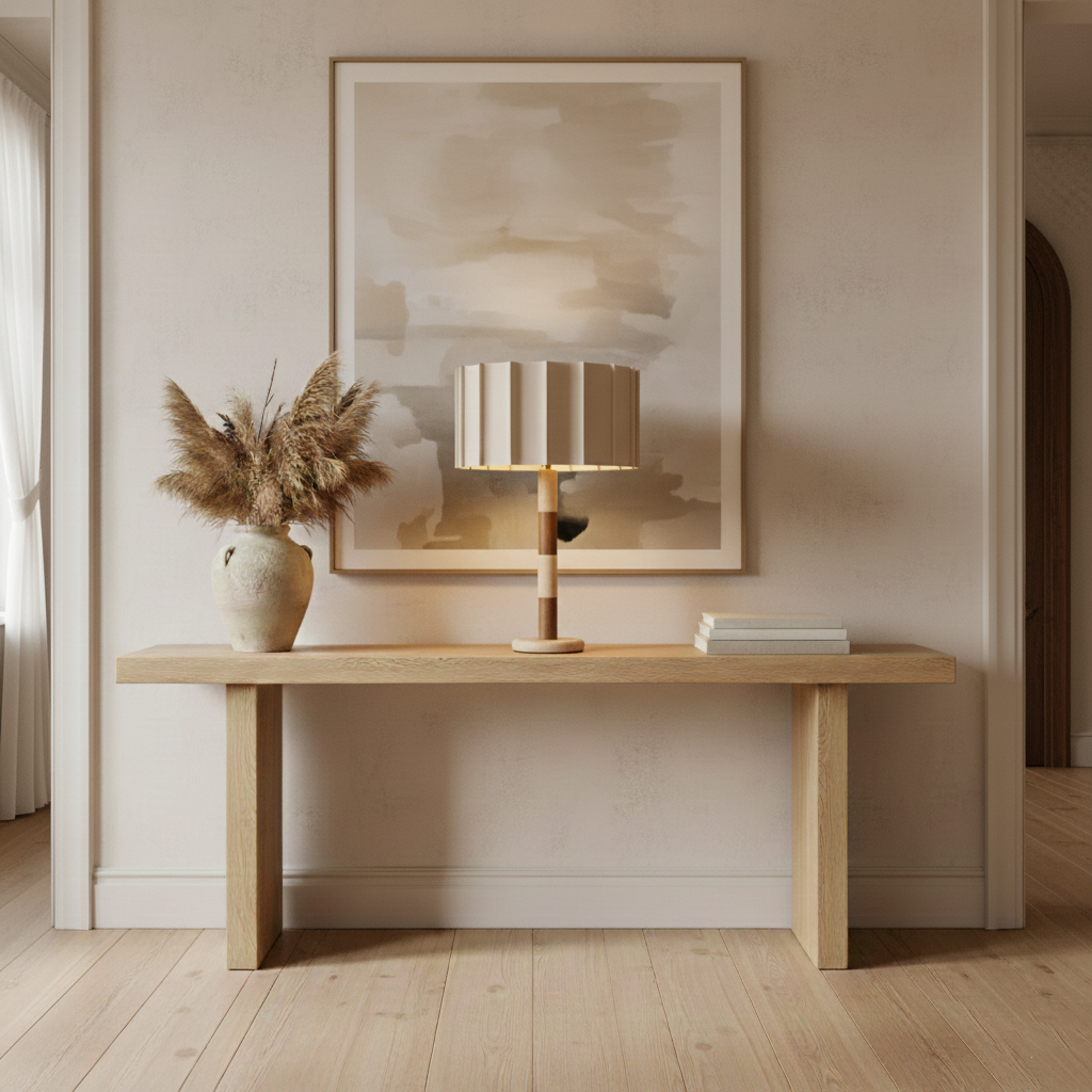 Pleated Grove Travertine Table Lamp — product view 11