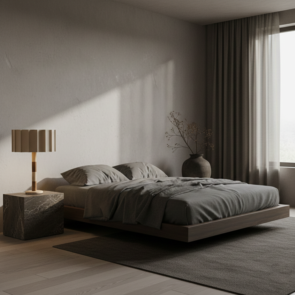 Pleated Grove Travertine Table Lamp — product view 13