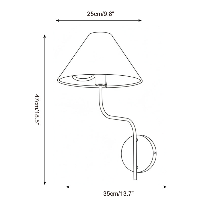 Scarlet Metal Wall Lamp — product view 5