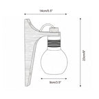 Wood Bracket Globe Wall Lamp — product view 5