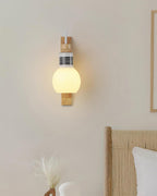 Wood Bracket Globe Wall Lamp — product view 7