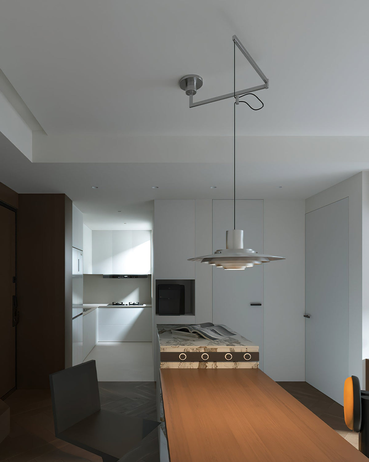 P376 Swing Arm Metal Pendant Lamp — product view 9