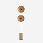 Twin Disc Wood Floor Lamp — product view 1