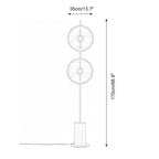 Twin Disc Wood Floor Lamp — product view 5
