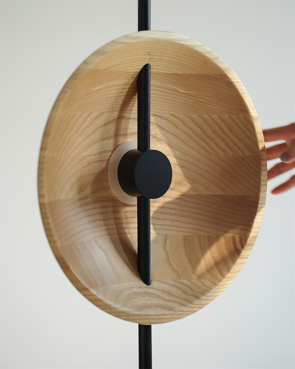 Twin Disc Wood Floor Lamp — product view 6