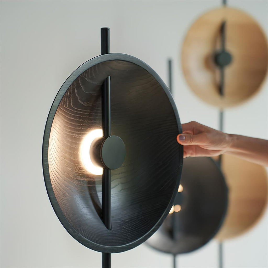 Twin Disc Wood Floor Lamp — product view 10