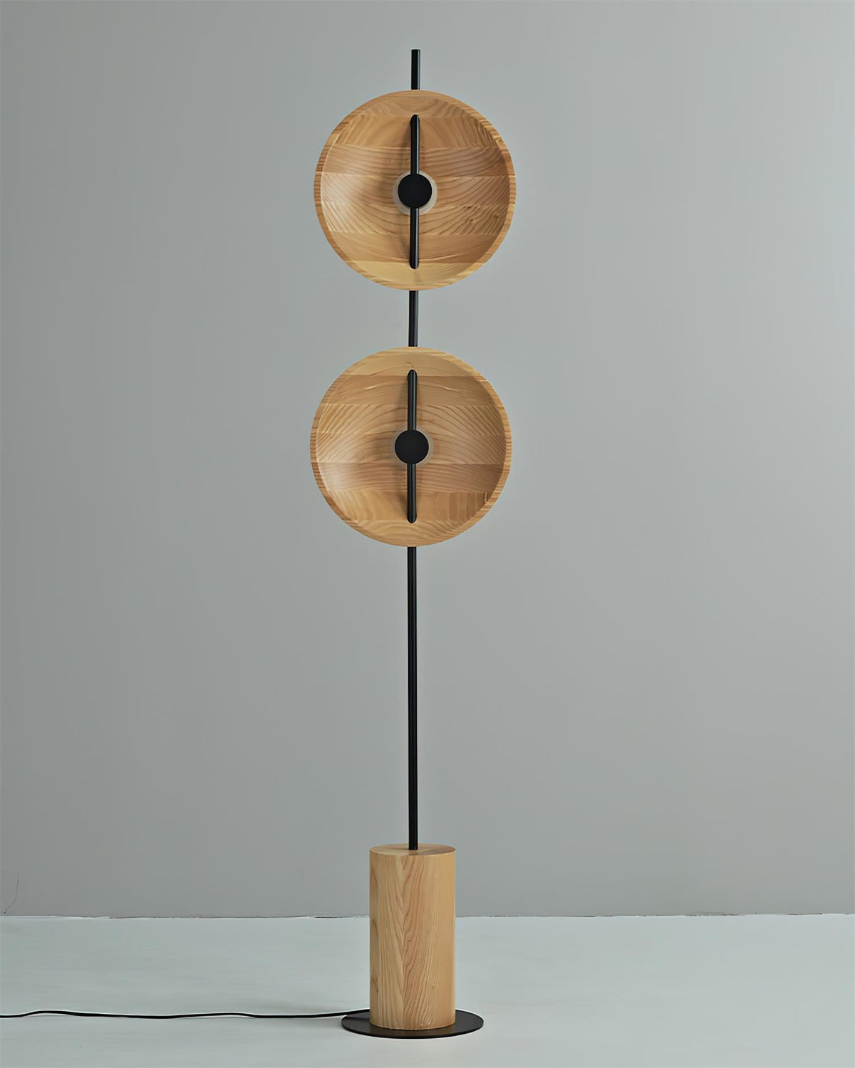 Twin Disc Wood Floor Lamp — product view 11
