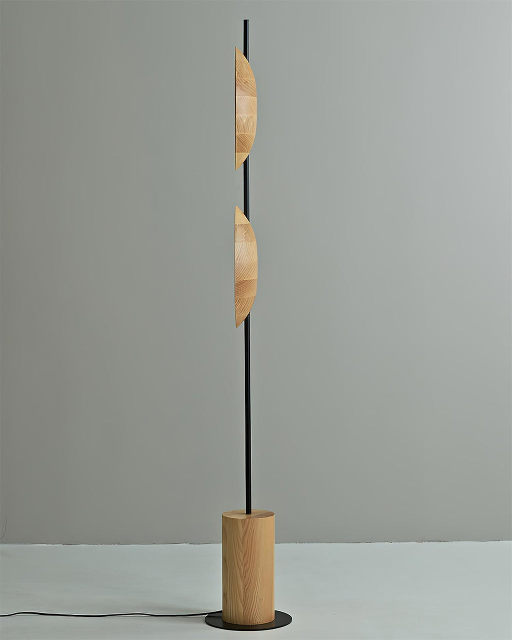 Twin Disc Wood Floor Lamp — product view 12