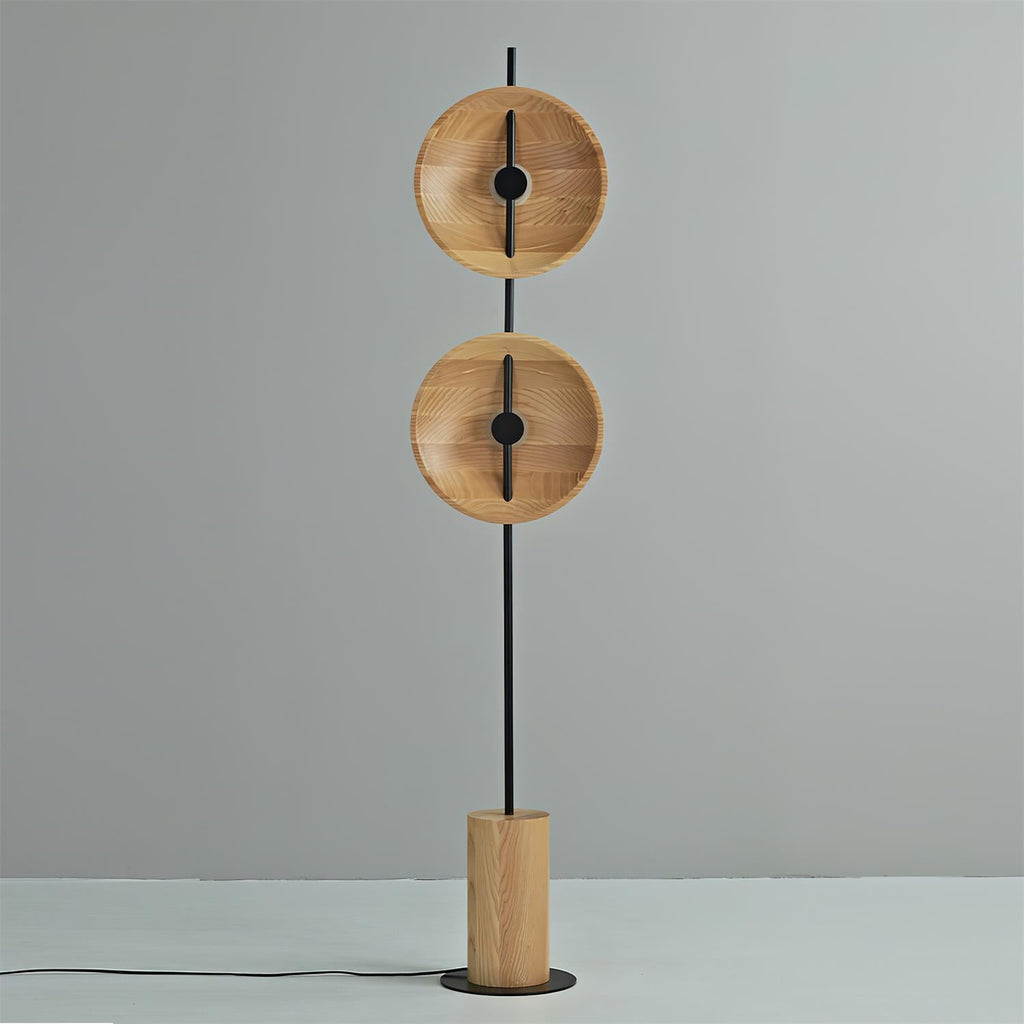 Twin Disc Wood Floor Lamp — product view 15