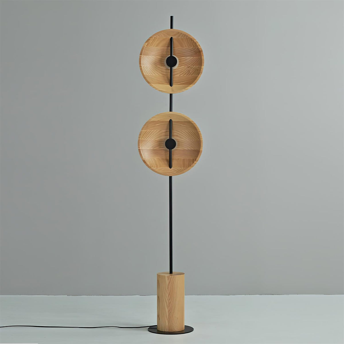Twin Disc Wood Floor Lamp — product view 15