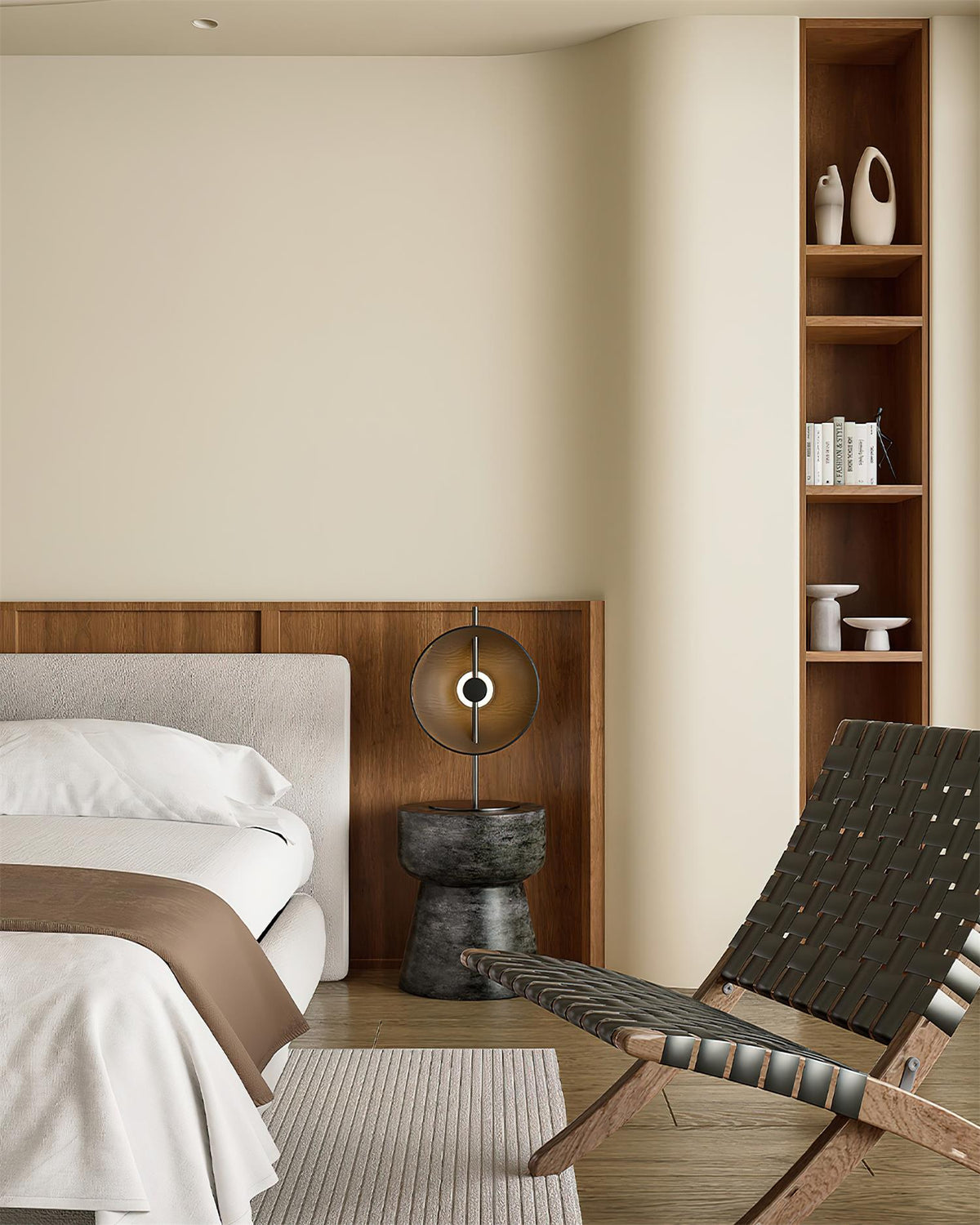 Wood Disc Table Lamp — product view 4