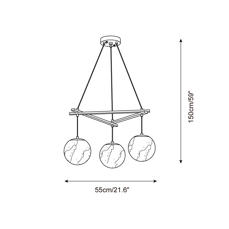 Miira Alabaster Chandelier — product view 5